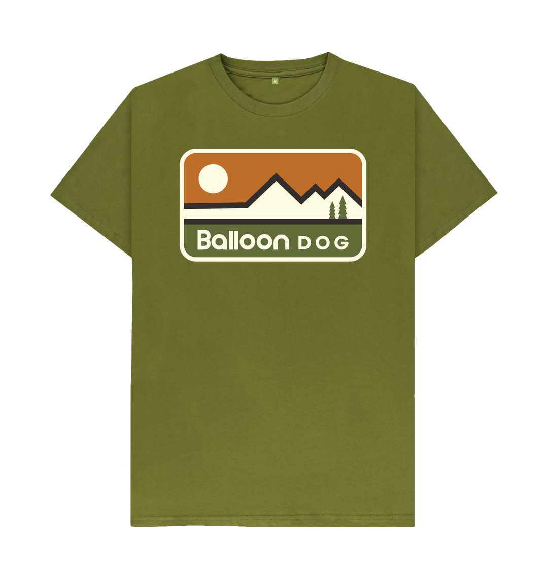 Moss Green Retro Peaks v3 T-shirt