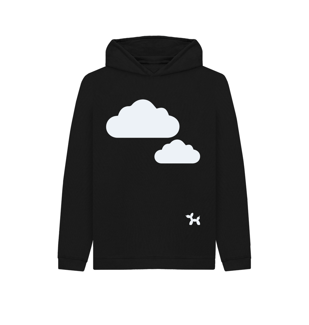 Black Simply Clouds Organic Cotton Hoodie