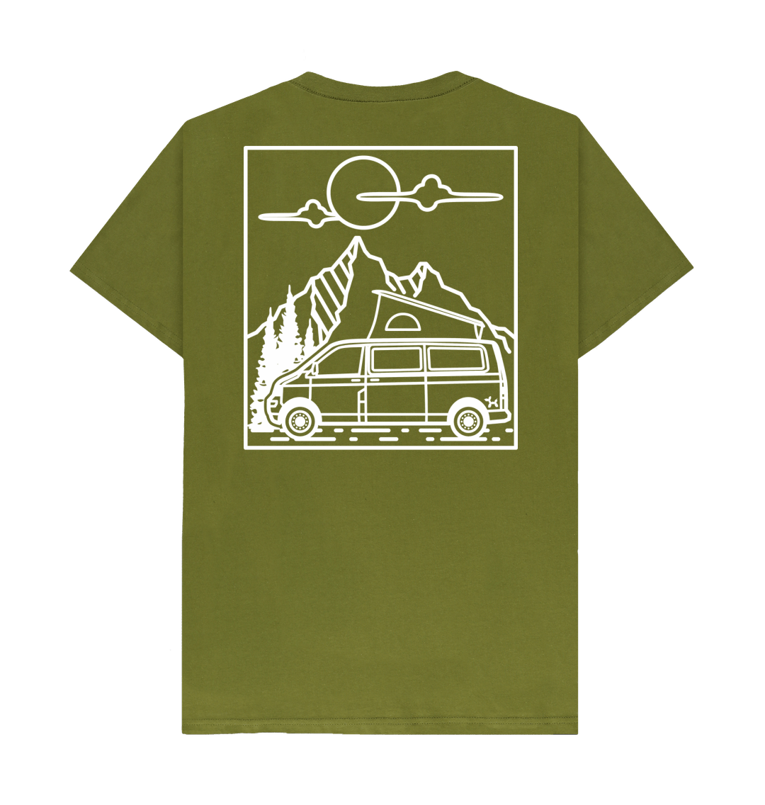 T-shirt Camper Van Back Print In White