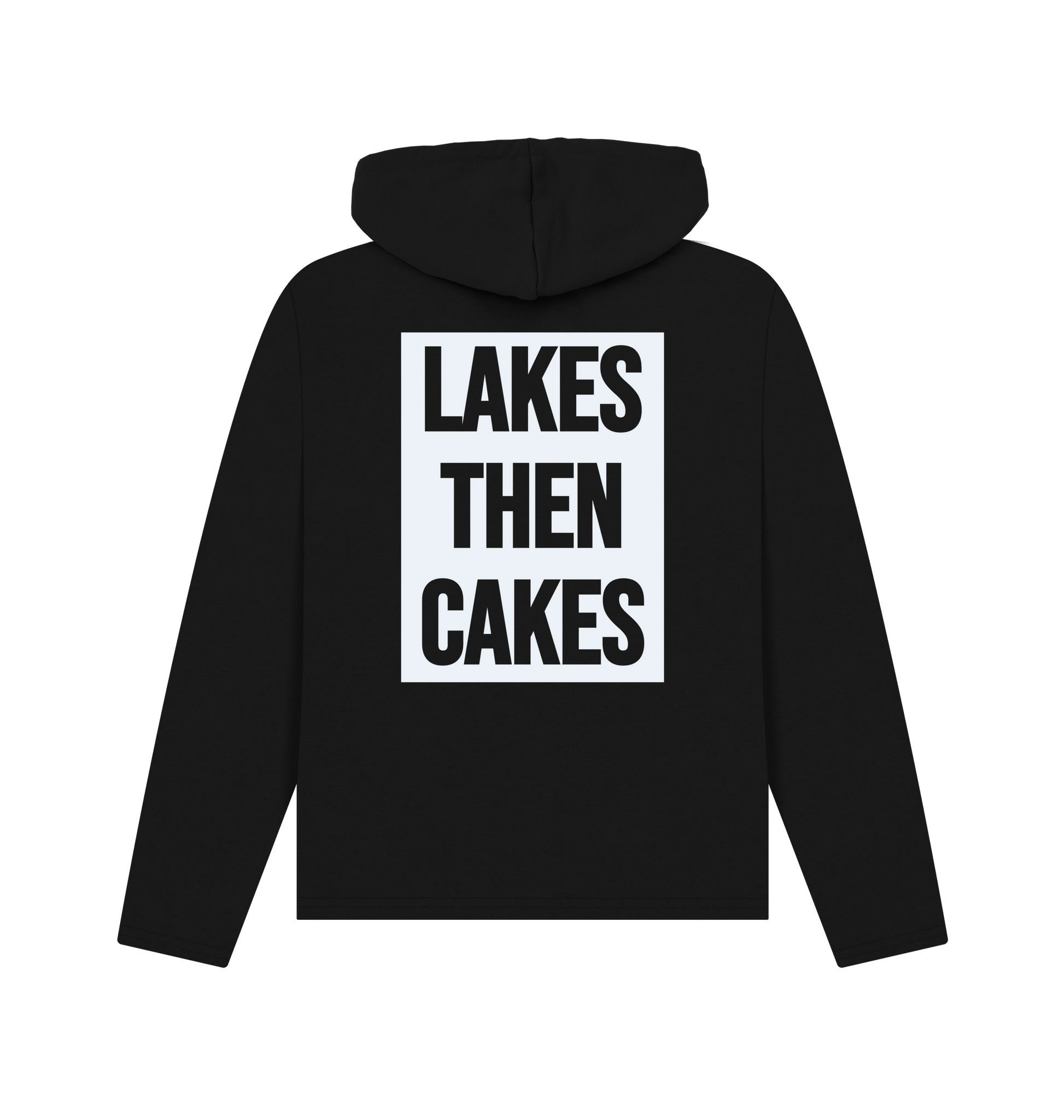 Black Printed Hoody Back