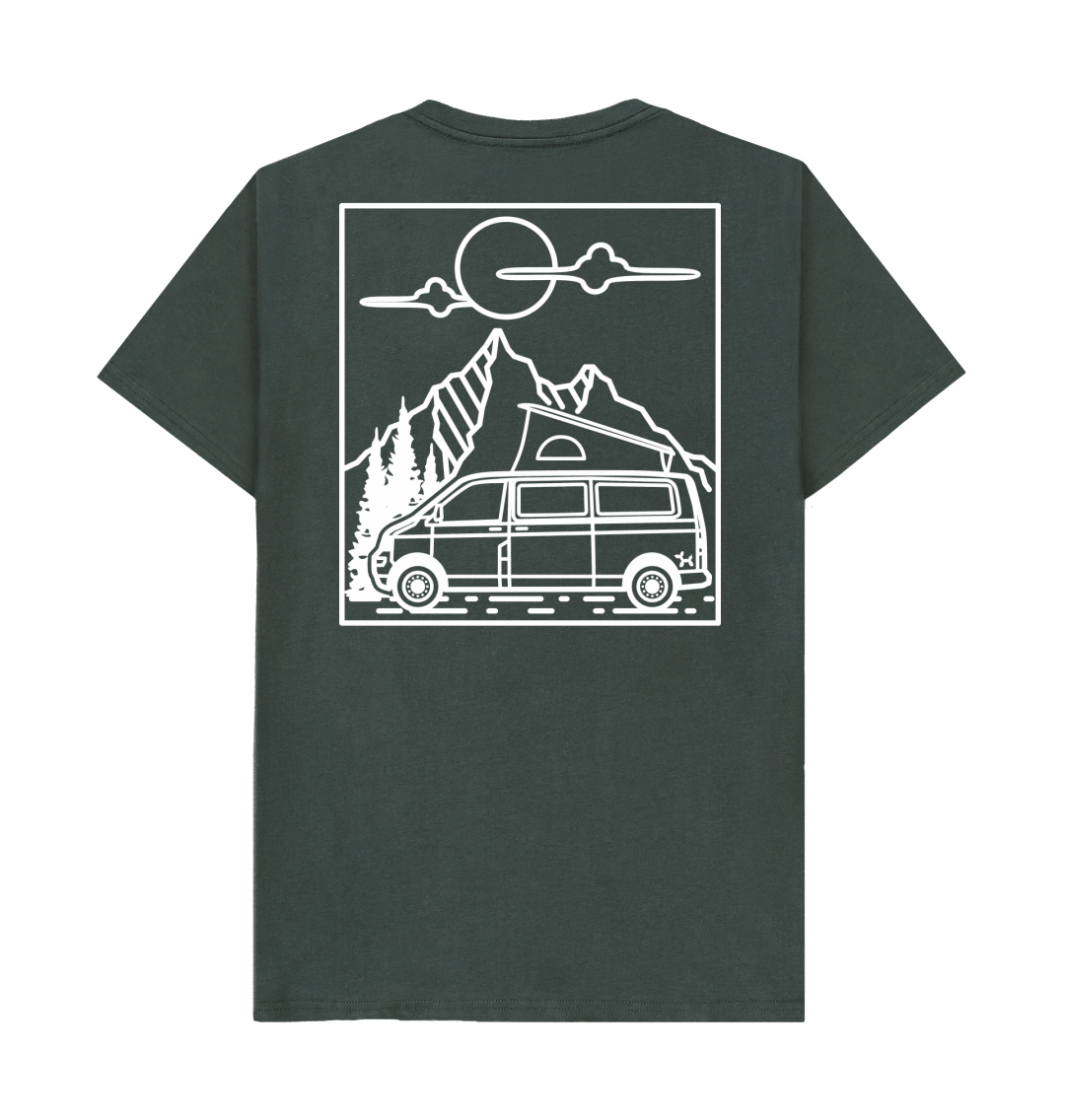 T-shirt Camper Van Back Print In White