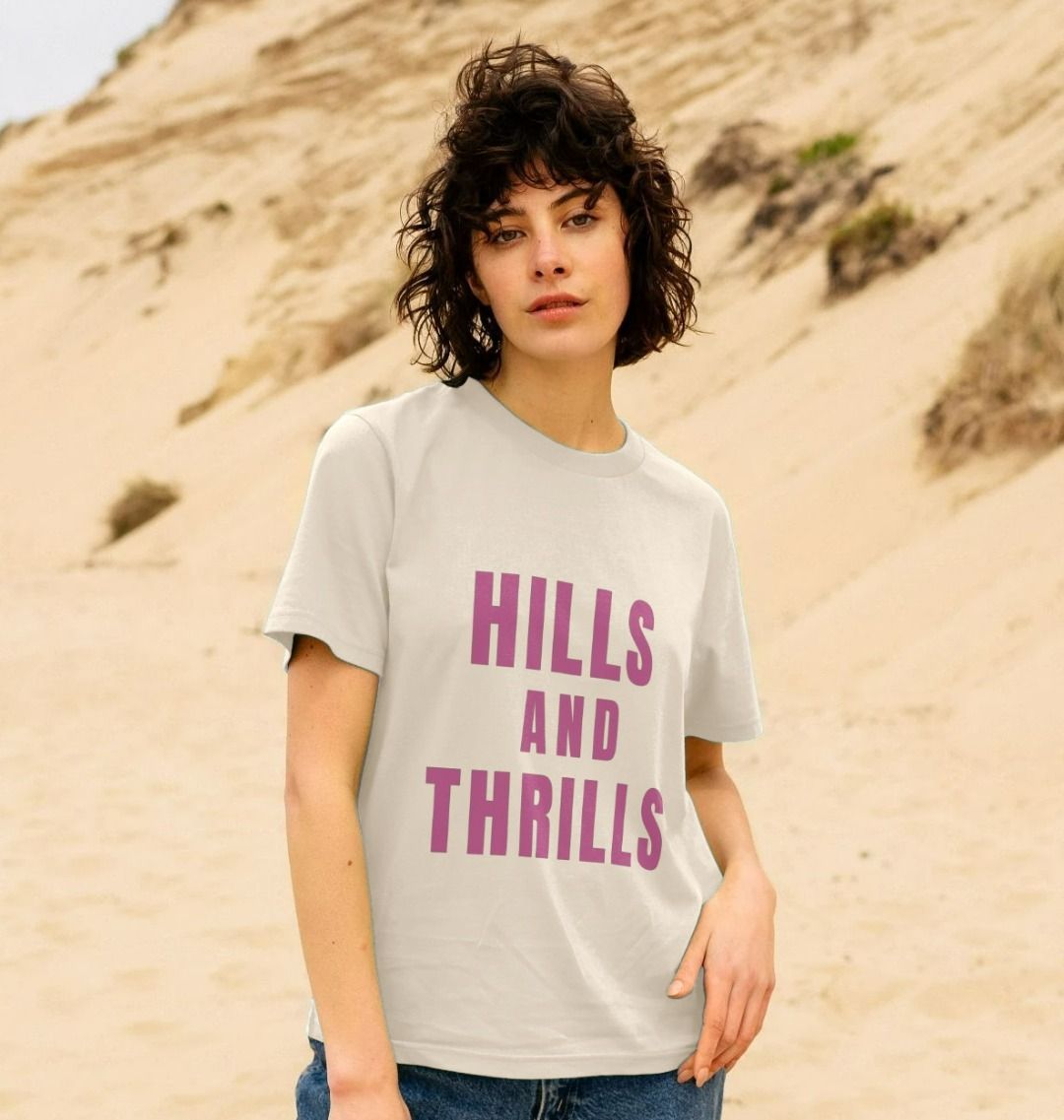 Hills And Thrills T-shirt With Back Print In Pink