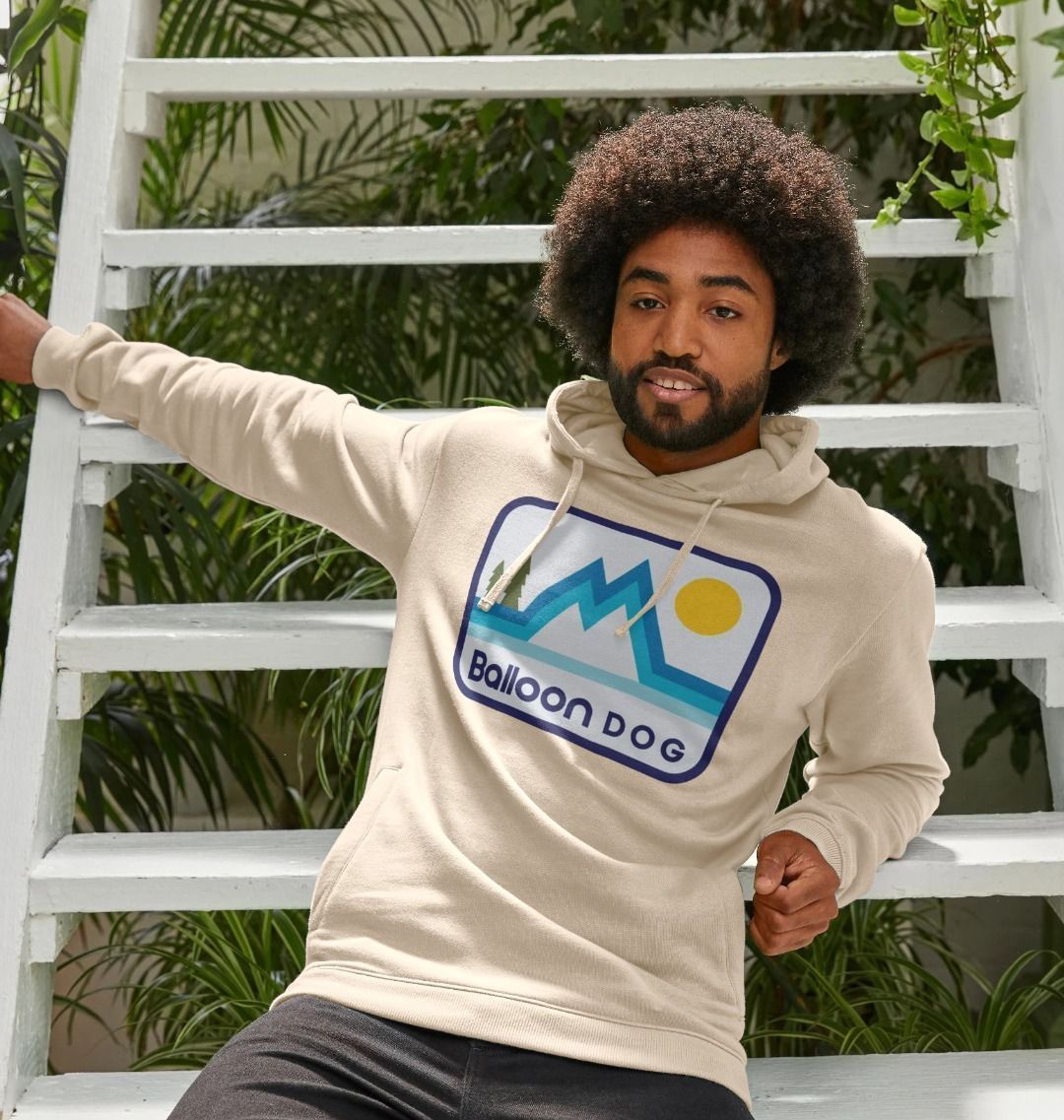 Retro Peaks Blue Pullover Hoodie