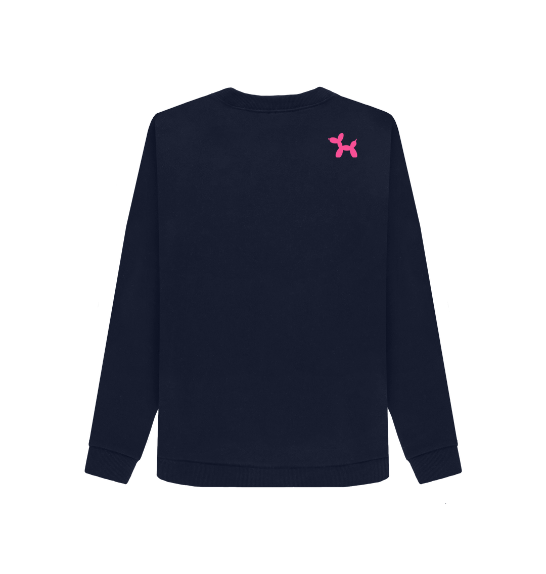 Hills And Thrills Crew Neck Sweatshirt With Back Print In Pink