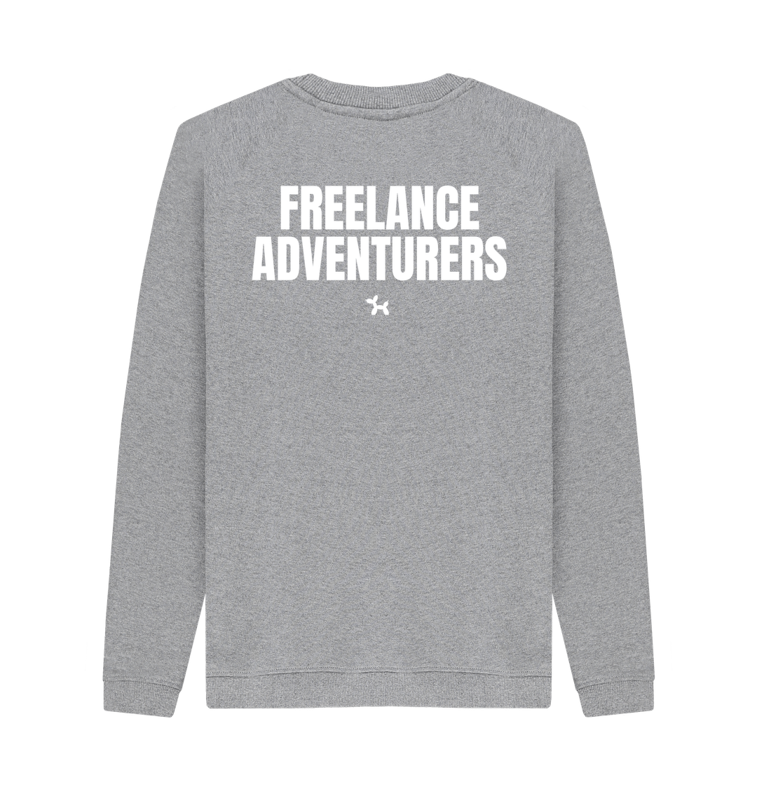 Freelance Adventurers Sweatshirt With Back Print In White