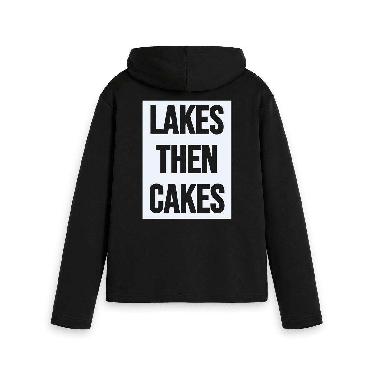 Black Printed Hoody Back