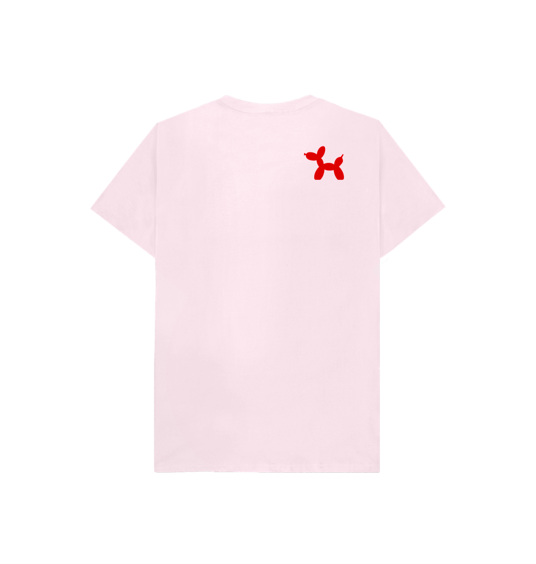 Organic Cotton Kids T-shirt With Back Print In Red