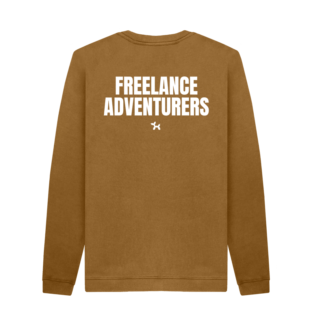 Freelance Adventurers Sweatshirt With Back Print In White