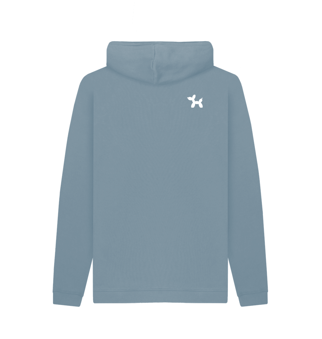 Stone Blue Printed Hoody Back