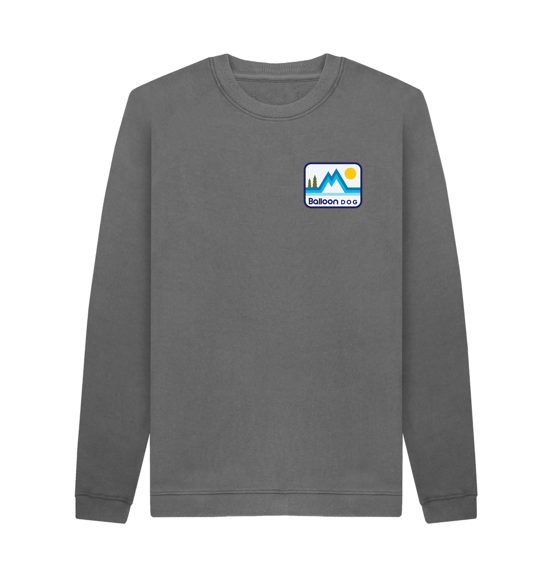 Slate Grey Printed Sweater Front