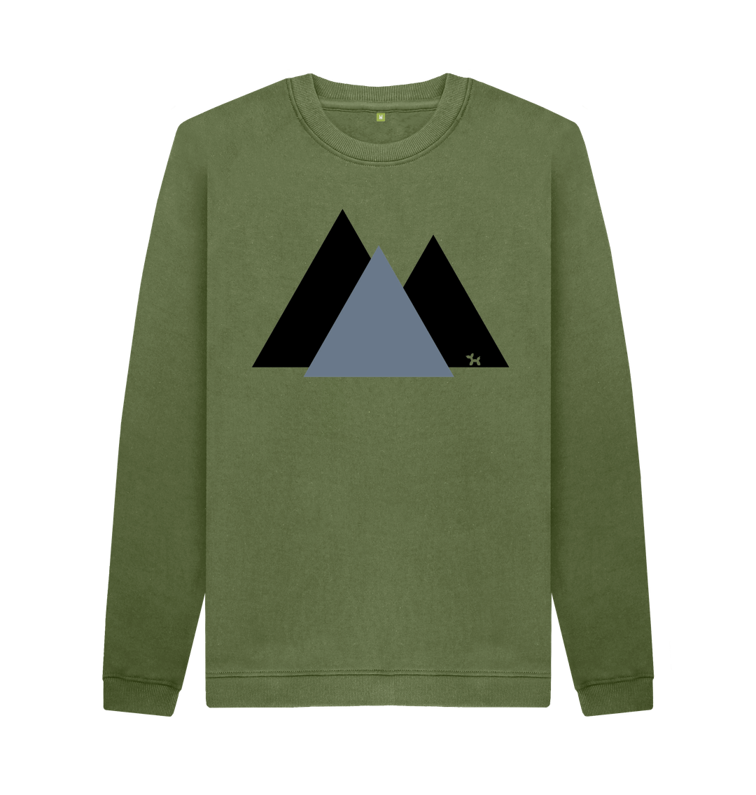 Khaki The Three Peaks Crew Neck Sweatshirt