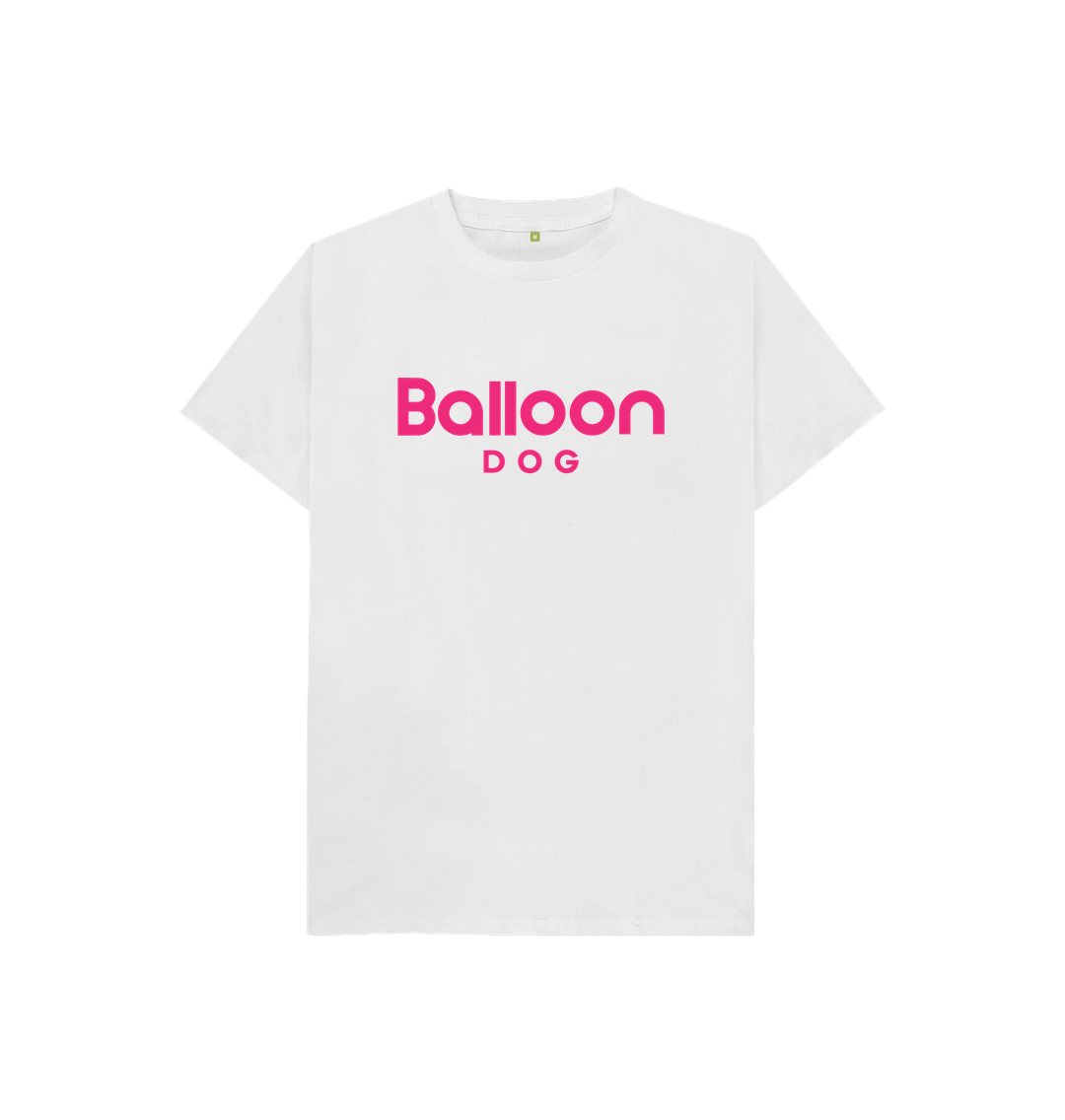 White Organic Cotton Kids T-shirt With Back Print In Pink