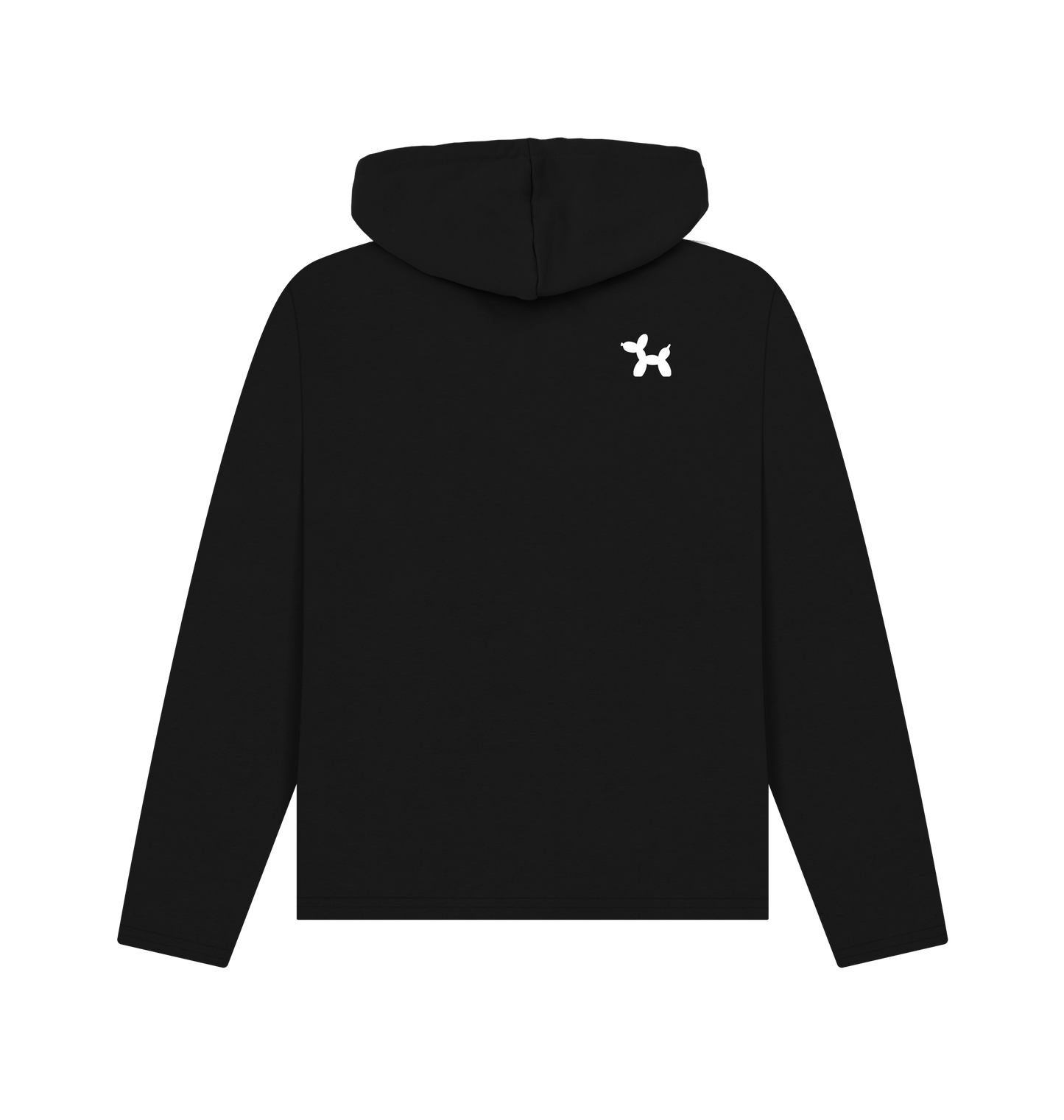 Black Printed Hoody Back