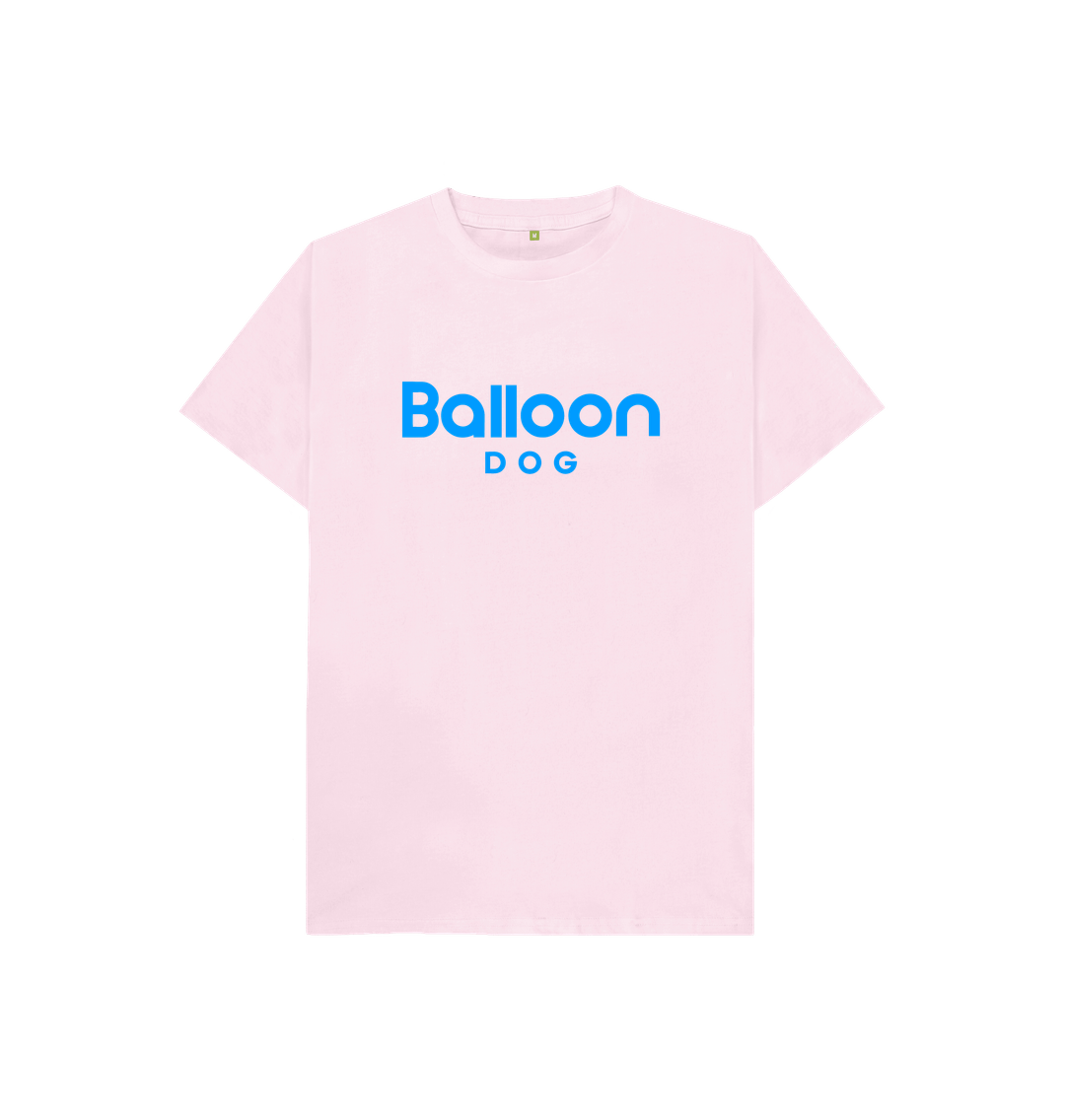 Pink Organic Cotton Kids T-shirt With Back Print In Blue