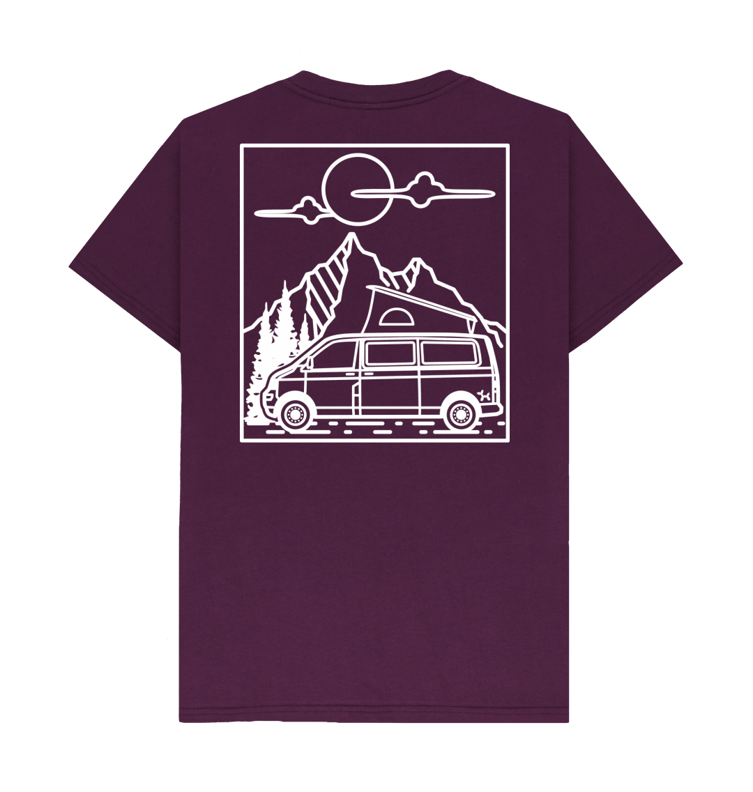 T-shirt Camper Van Back Print In White