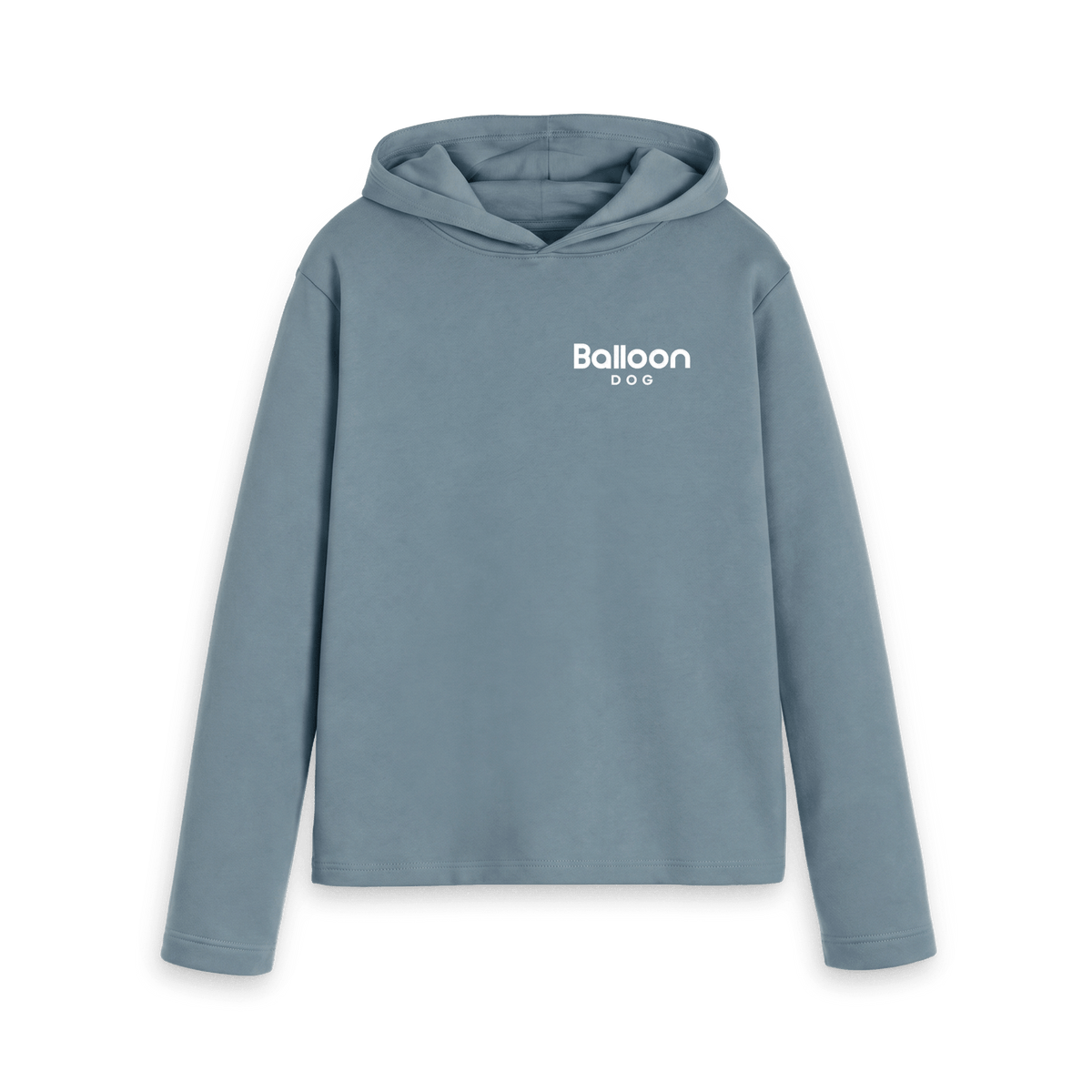 Stone Blue Printed Hoody Front