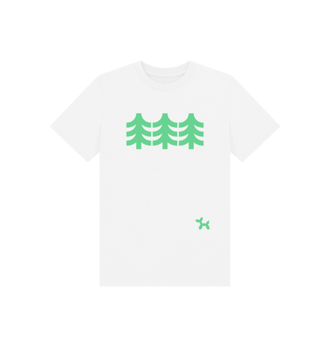 White Simply Trees Organic Cotton T-shirt