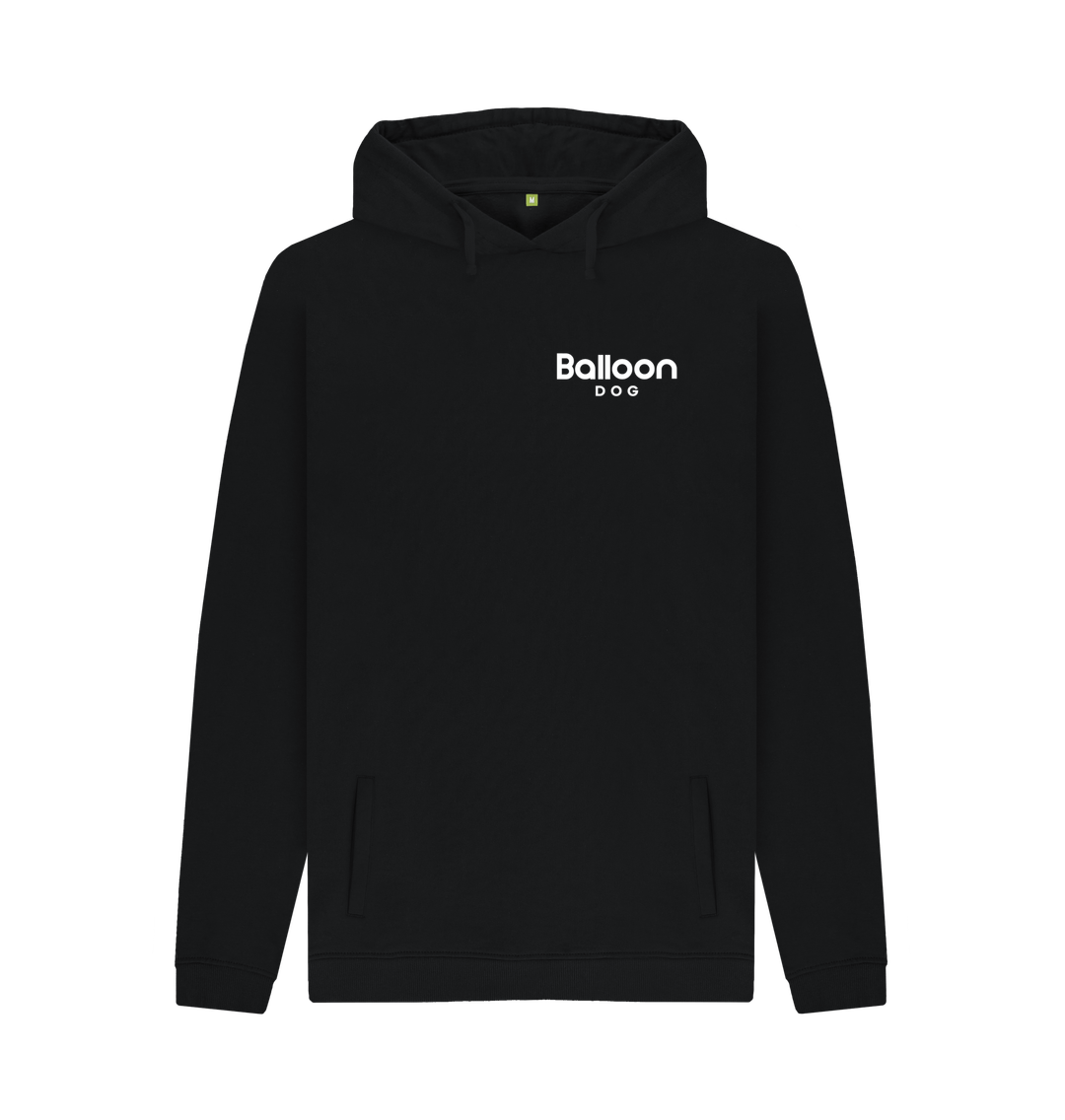 Black Printed Hoody Front