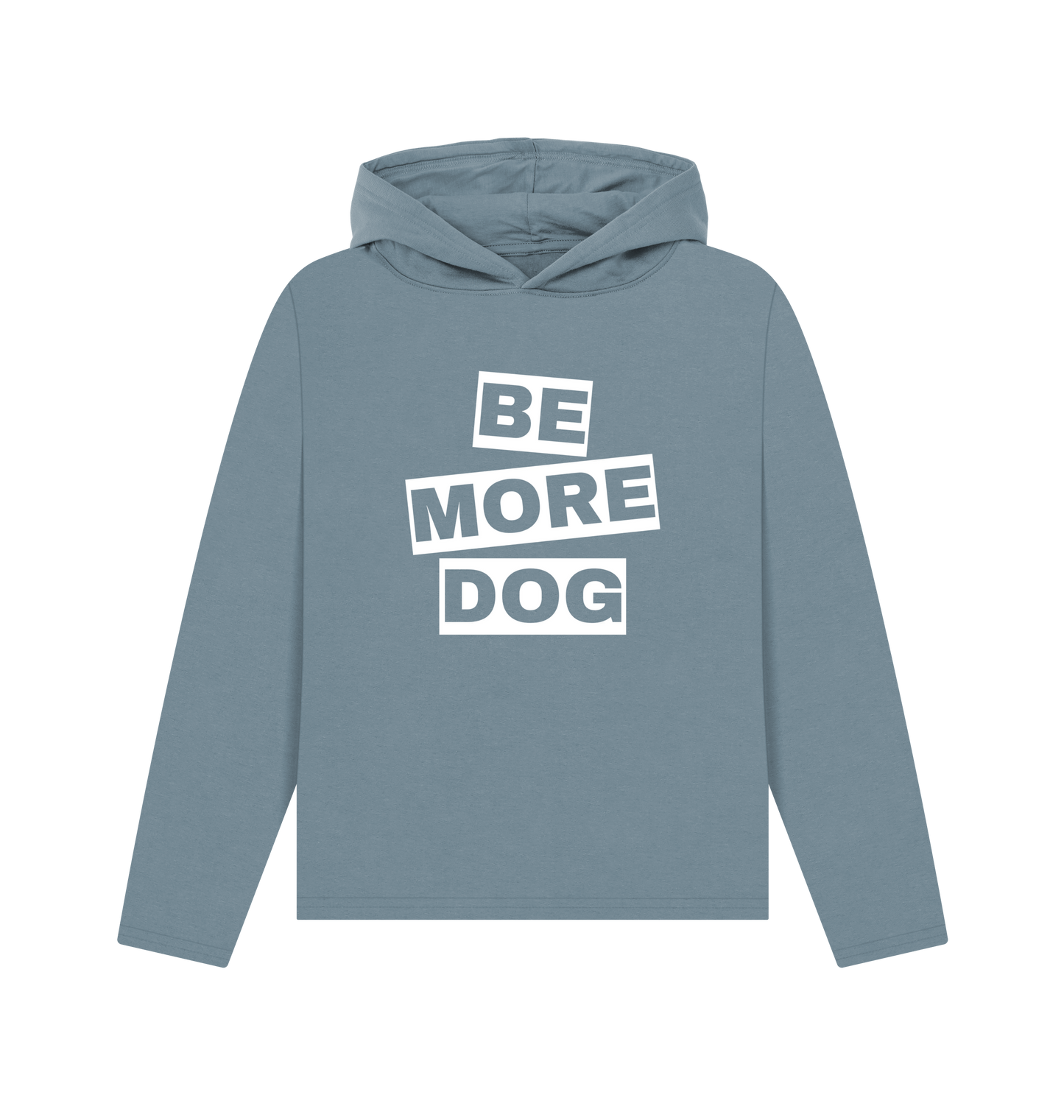 Stone Blue Printed Hoody Front