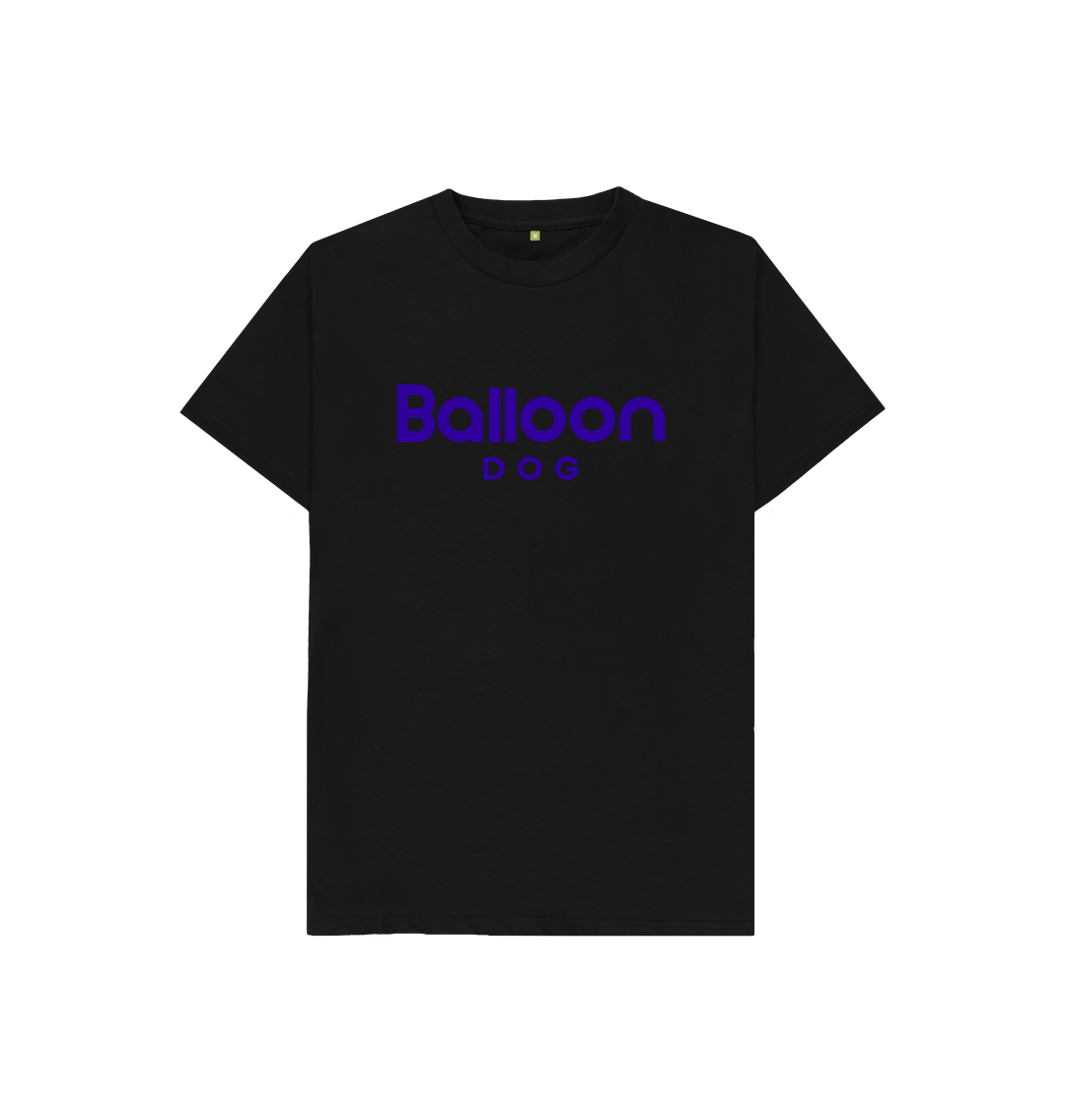 Black Organic Cotton Kids T-shirt With Back Print In Purple