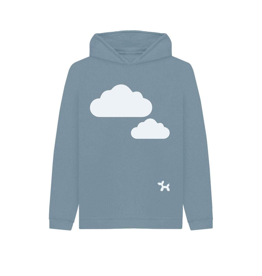 Stone Blue Simply Clouds Organic Cotton Hoodie