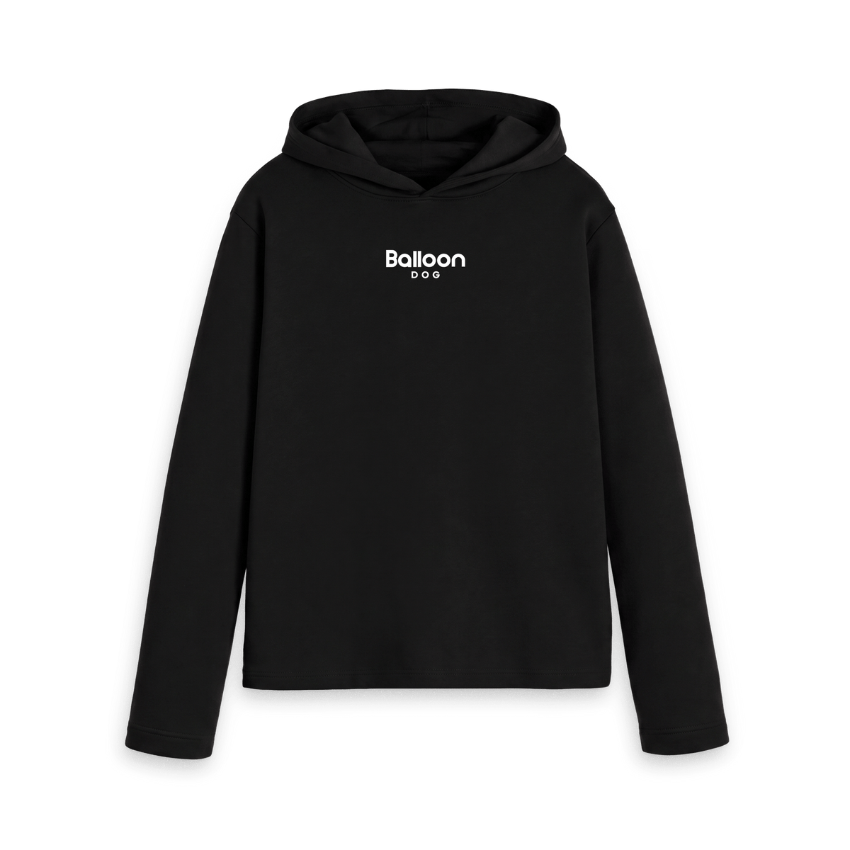 Black Printed Hoody Front