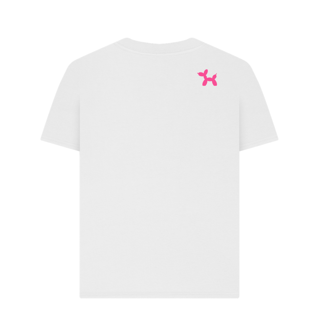 White Pink And Simple With A Dog On Your Back