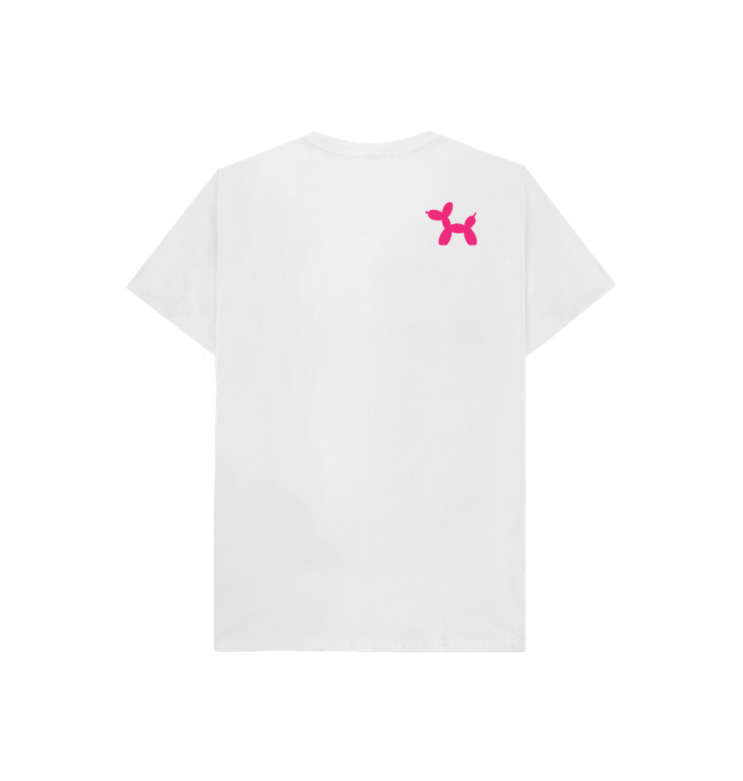 Organic Cotton Kids T-shirt With Back Print In Pink