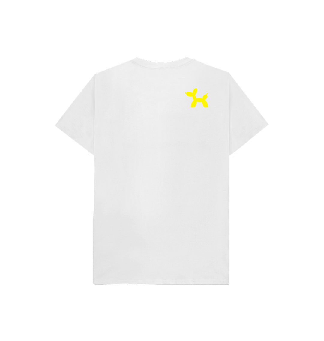 Organic Cotton Kids T-shirt With Back Print In Yellow