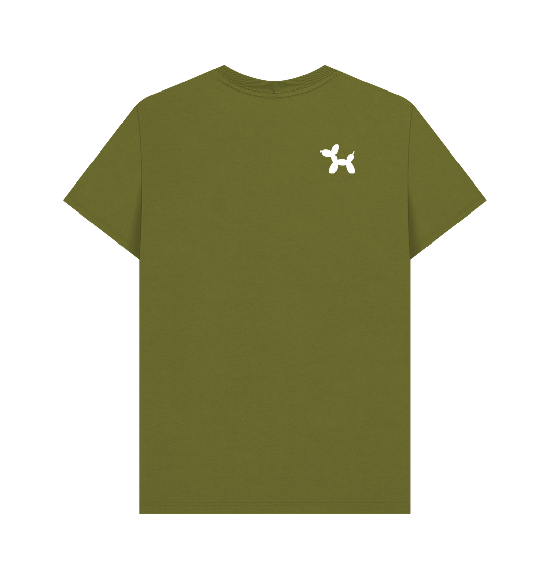 Moss Green Printed T-shirt Back