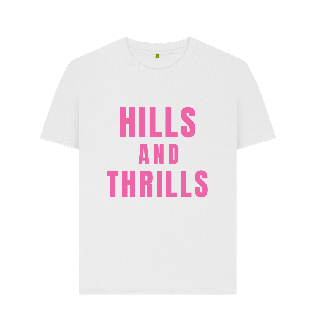 White Hills And Thrills Relaxed Fit T-shirt With Back Print In Pink