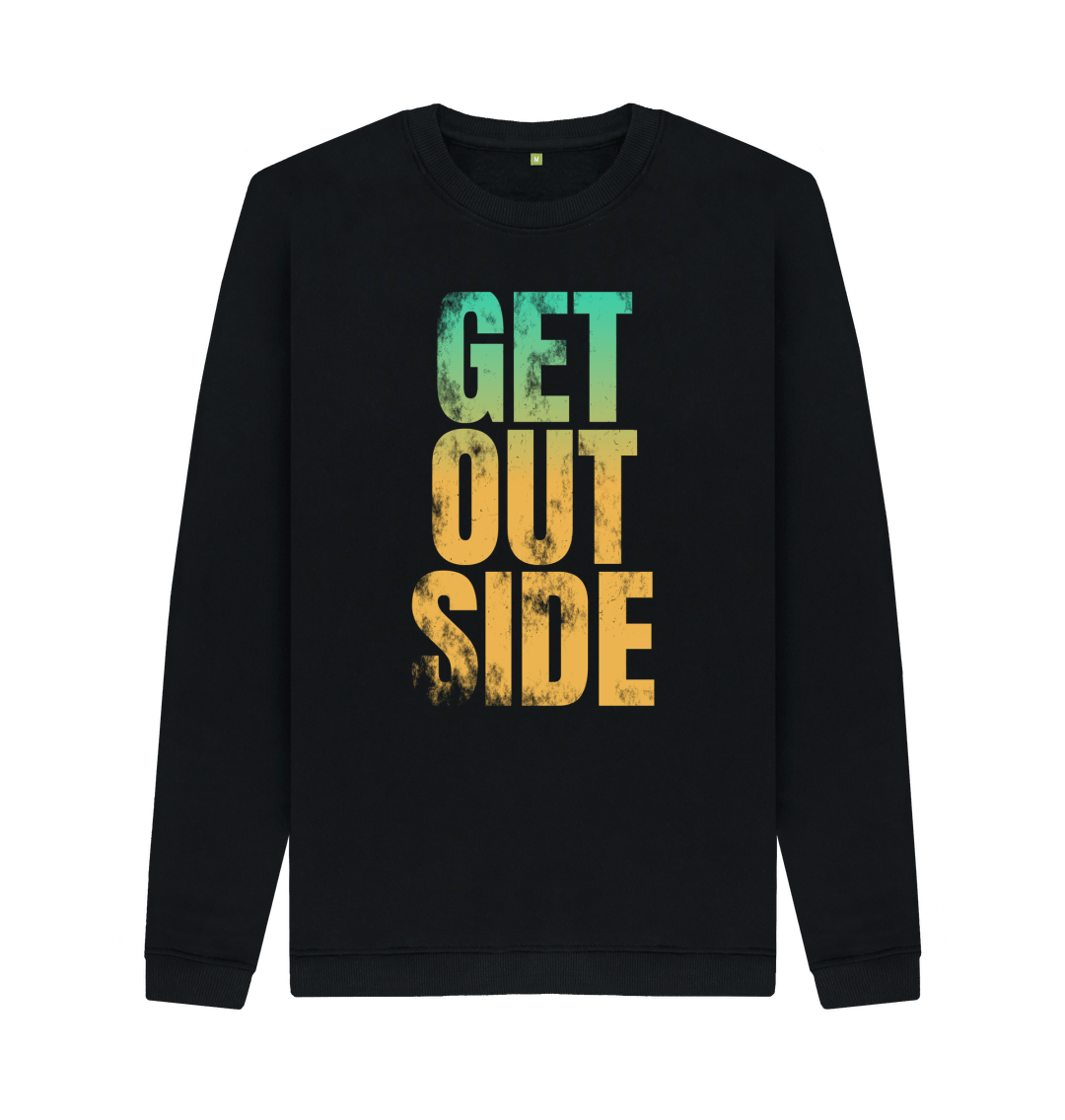 Black Printed Sweater Front