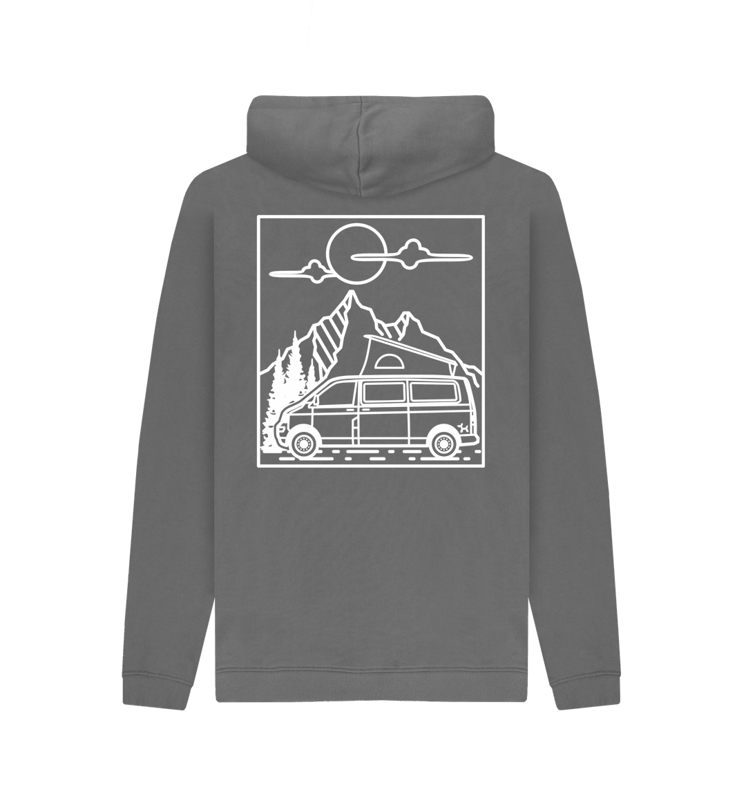 Slate Grey Printed Hoody Back
