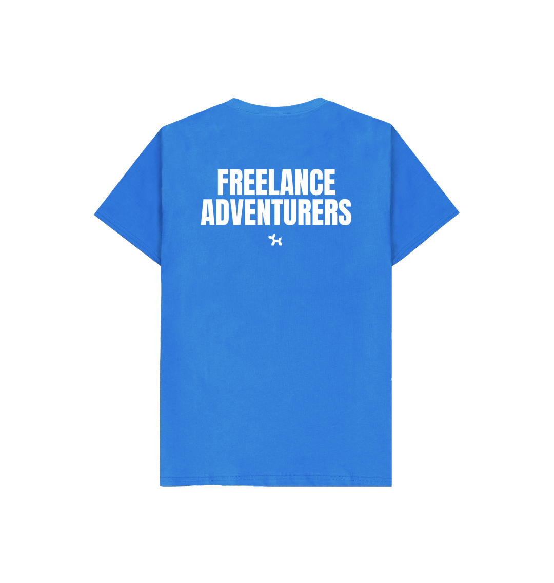 Freelance Adventurers Kids T-shirt Back Print In White