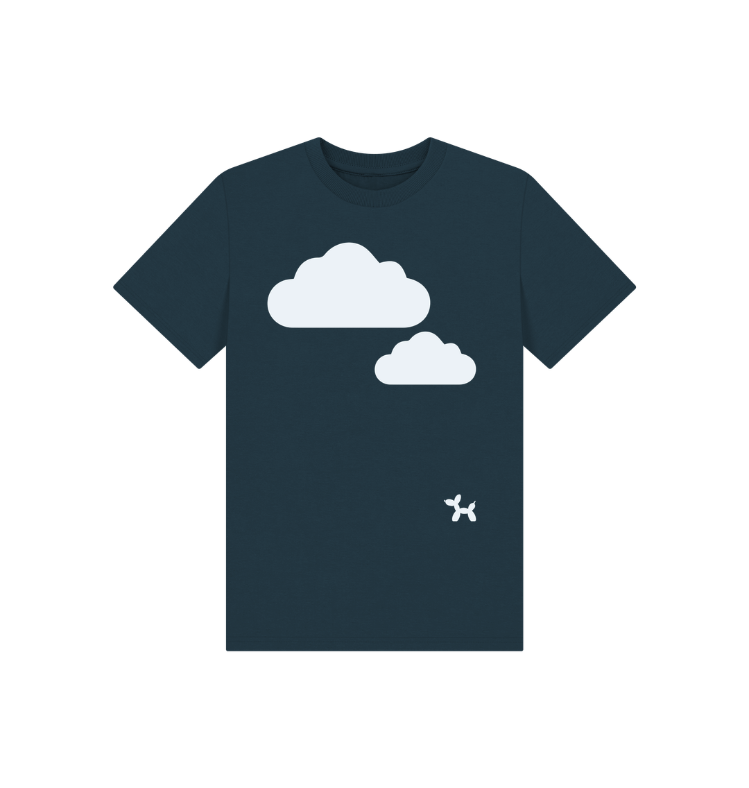 Denim Blue Simply Clouds Organic Cotton T-shirt