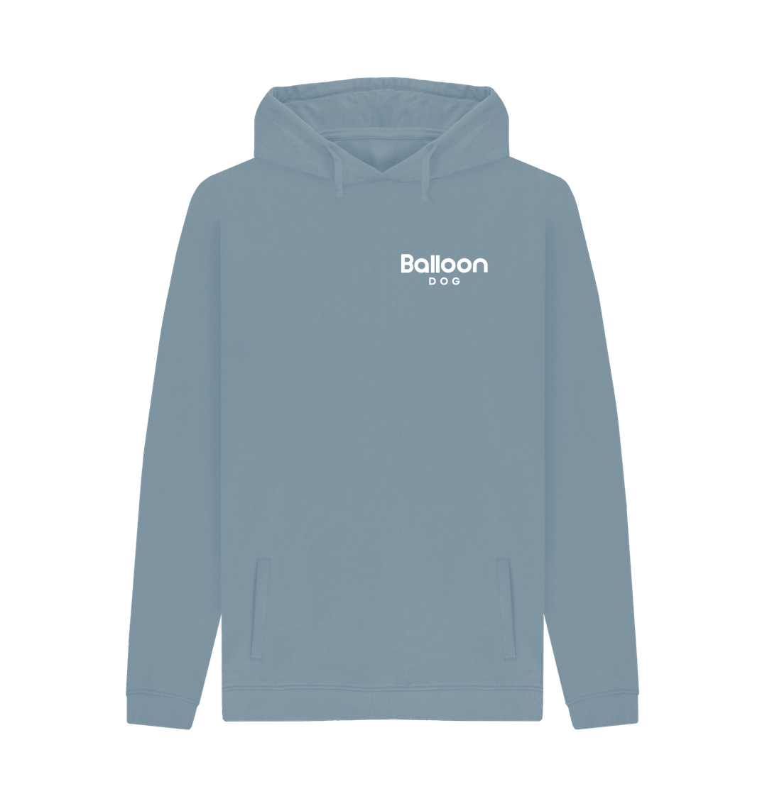 Stone Blue Printed Hoody Front