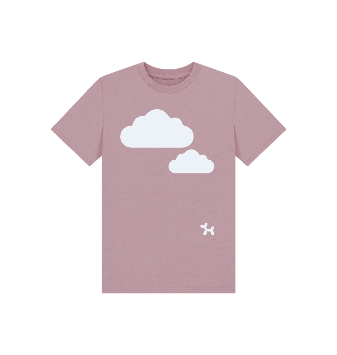 Mauve Simply Clouds Organic Cotton T-shirt