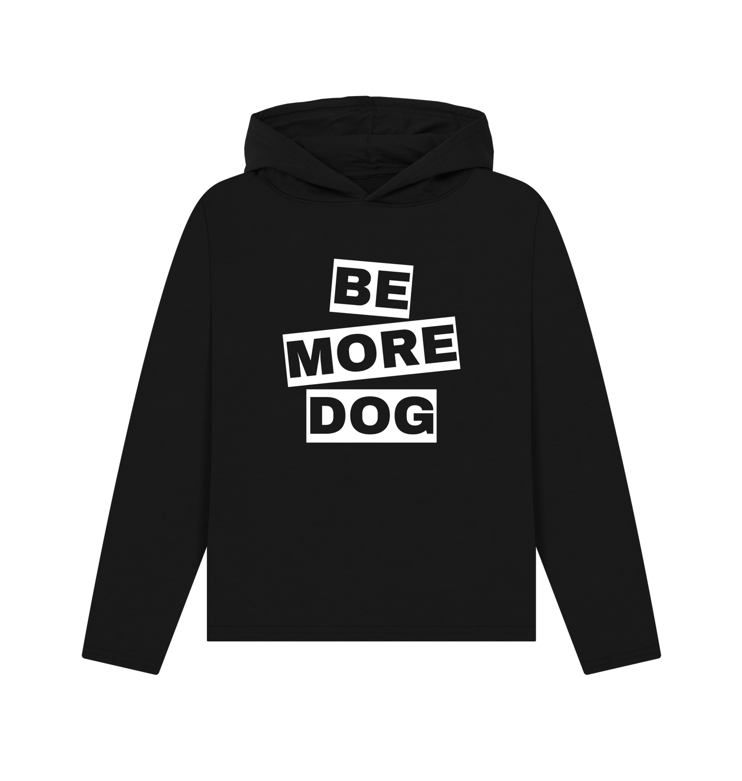 Black Printed Hoody Front