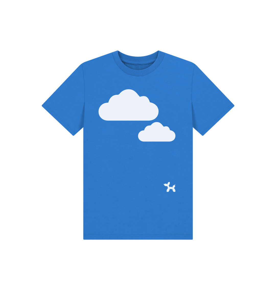 Bright Blue Simply Clouds Organic Cotton T-shirt