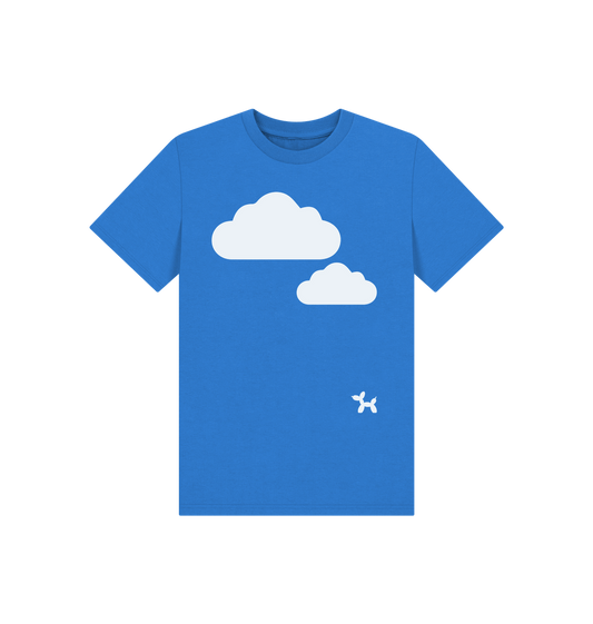 Bright Blue Simply Clouds Organic Cotton T-shirt