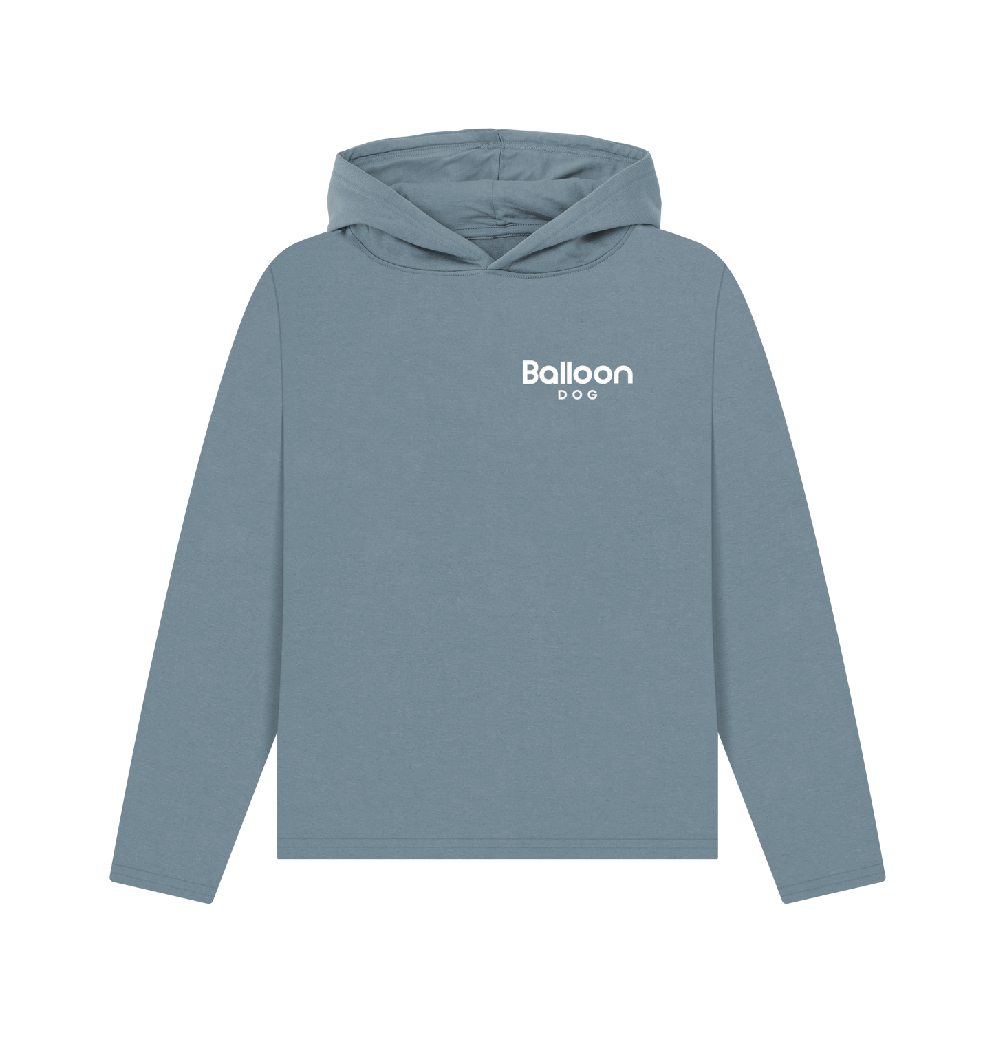 Stone Blue Printed Hoody Front