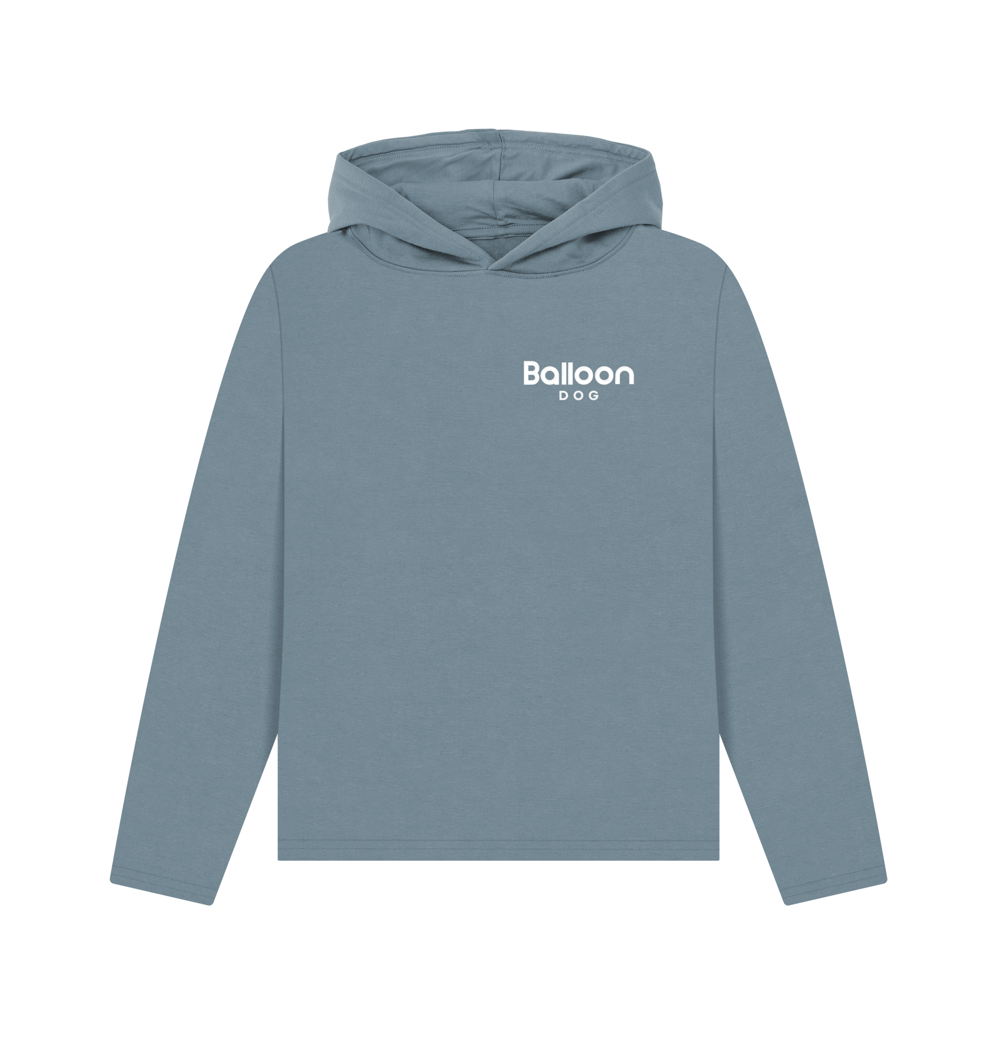 Stone Blue Printed Hoody Front