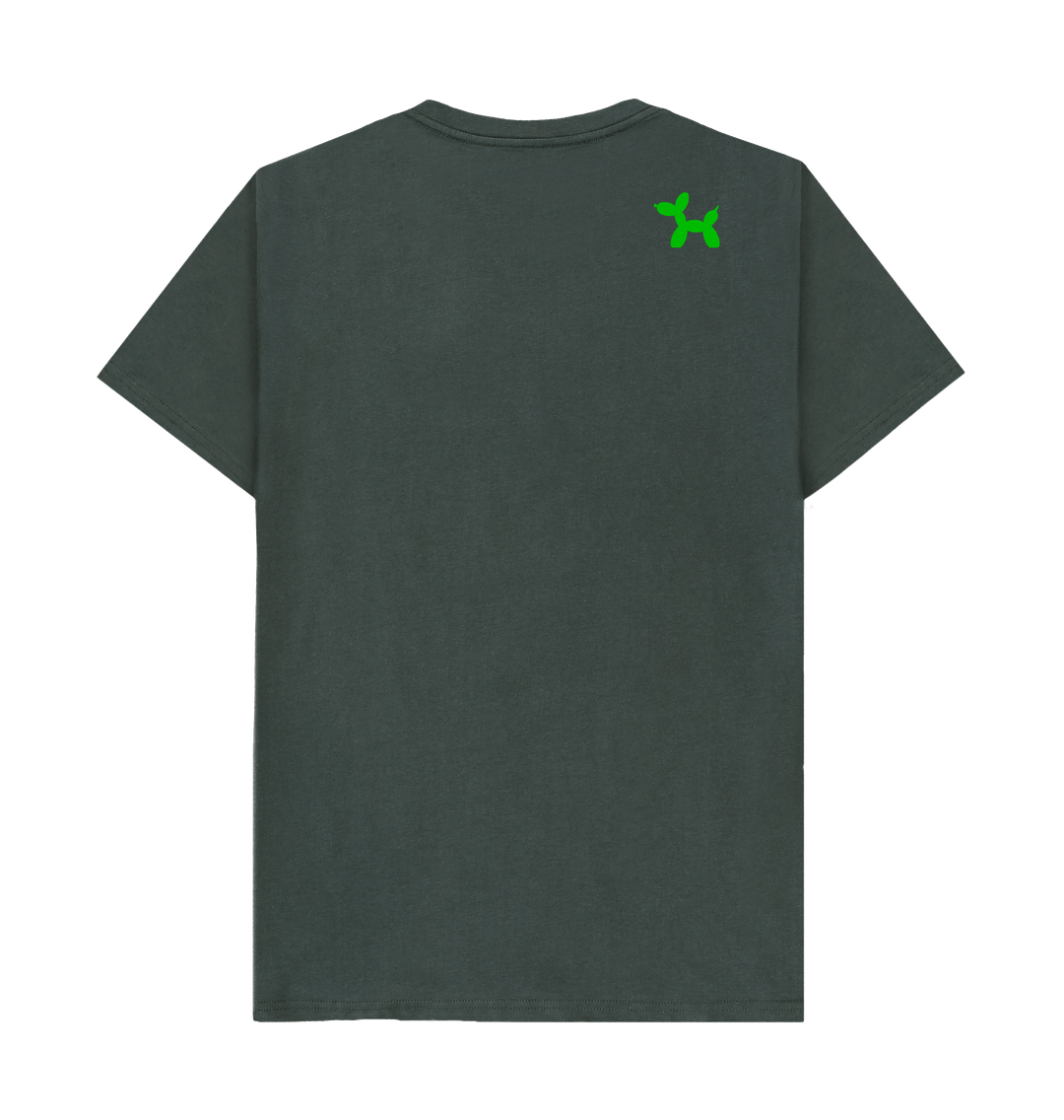 Simply Coloured With Back Print In Green