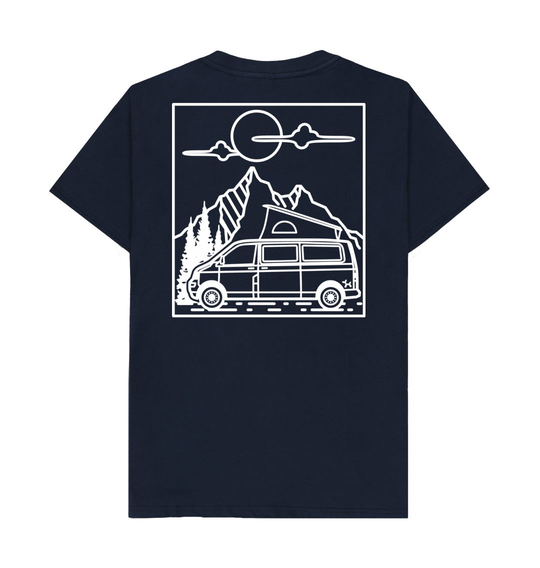 T-shirt Camper Van Back Print In White