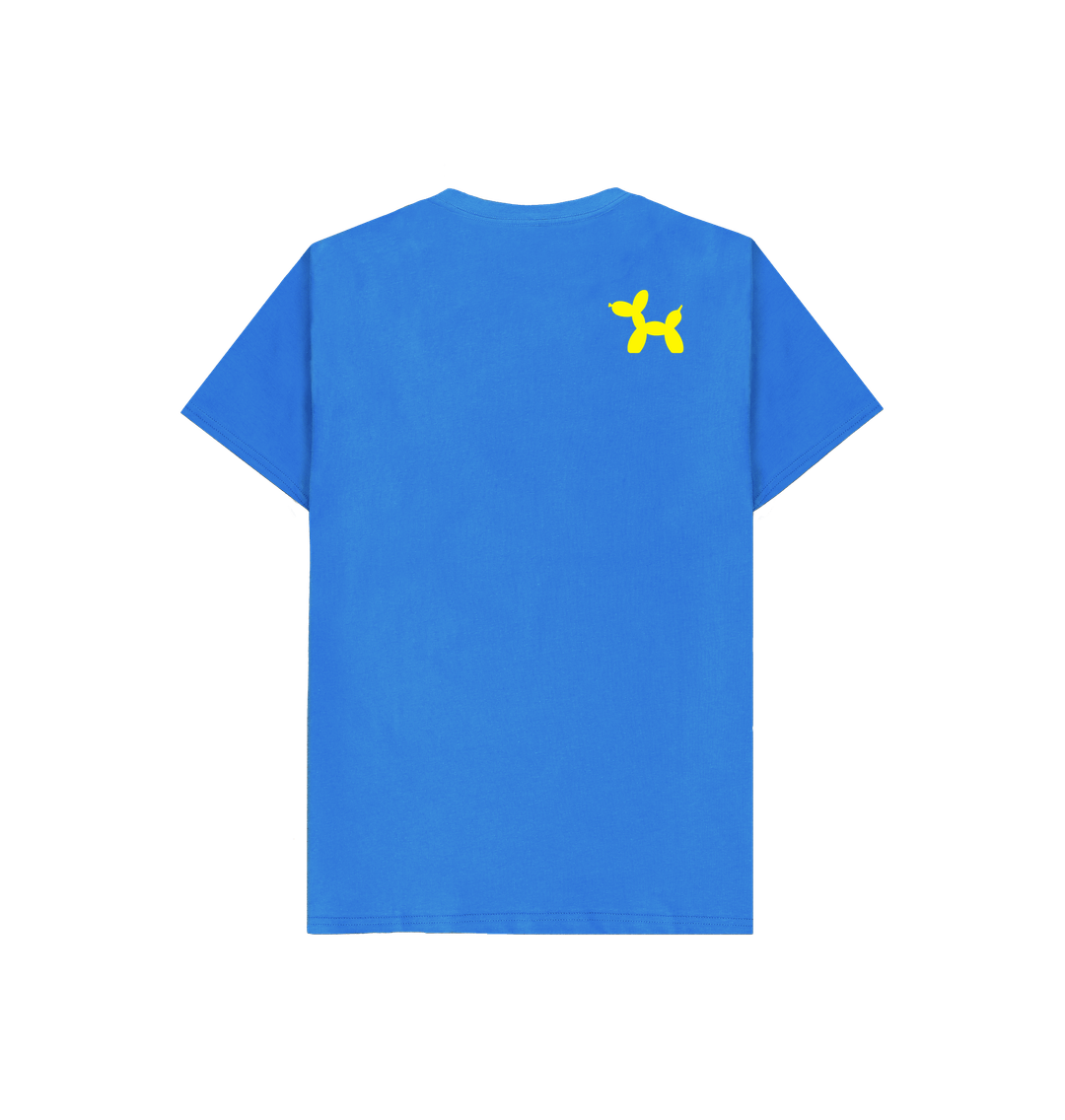 Organic Cotton Kids T-shirt With Back Print In Yellow