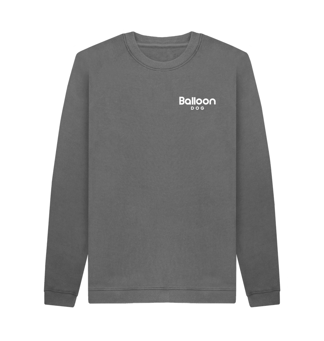 Slate Grey Freelance Adventurers Sweatshirt With Back Print In White