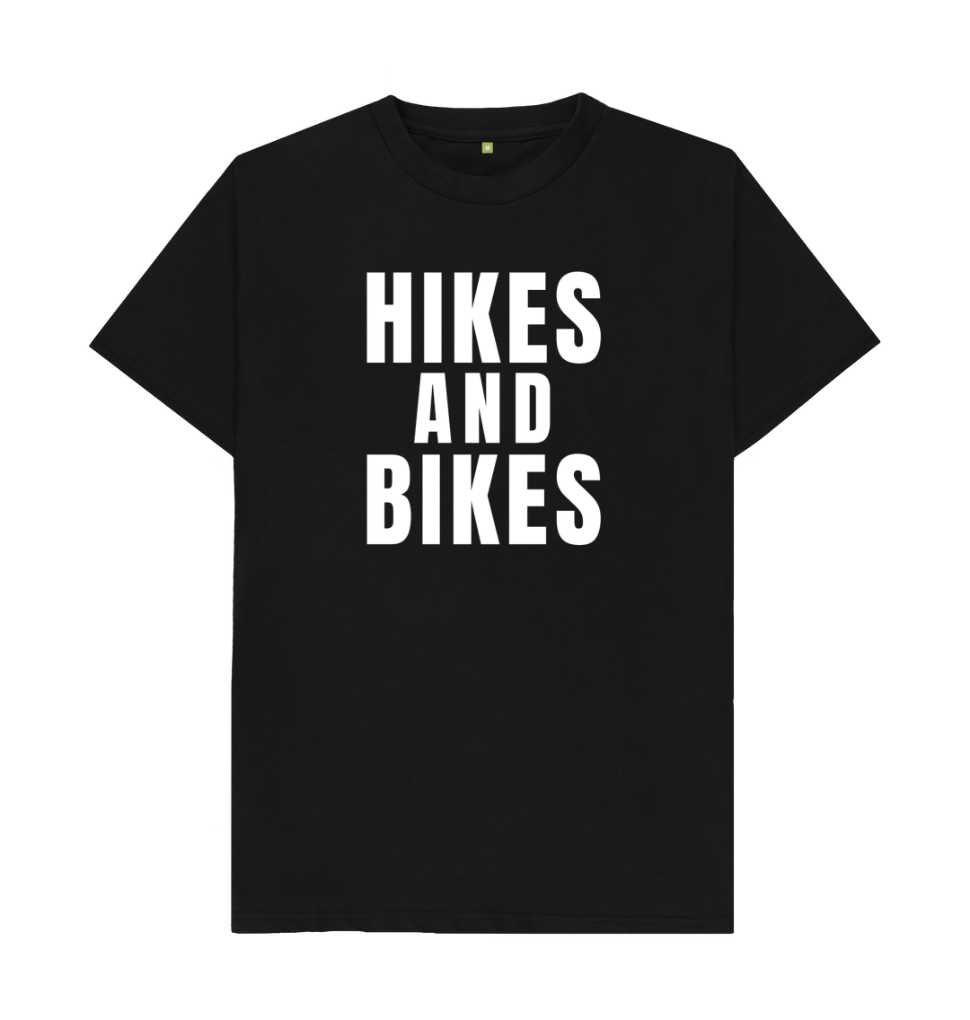 Black Hikes And Bikes With Back Print In White