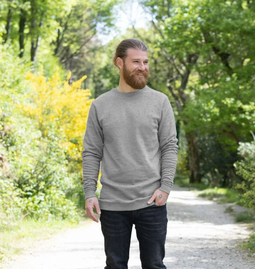 Crew Neck Sweatshirt With Back Print In White