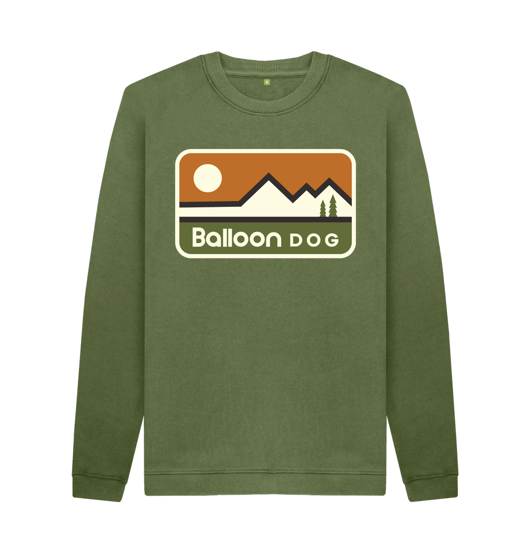 Khaki Retro Peaks v3 Crew Neck Sweat Shirt