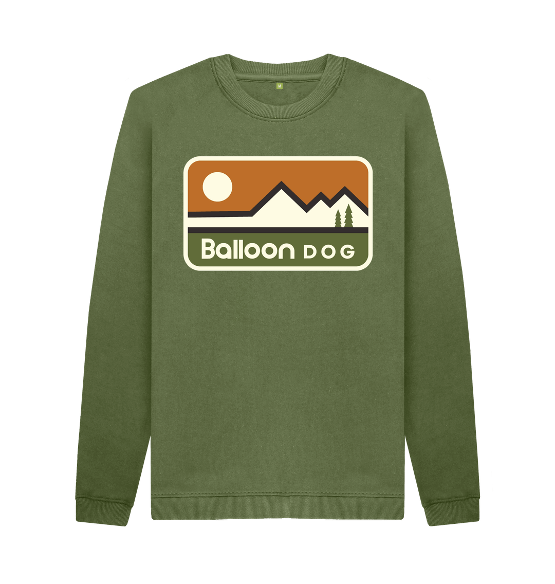 Khaki Printed Sweater Front